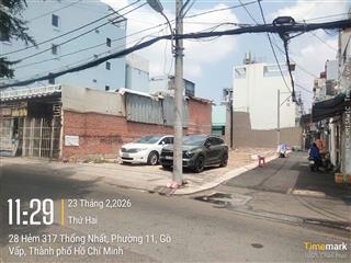 Bán đất xây chdv 5.4 x 10m (317/ thống nhất  p. 16 gò vấp)