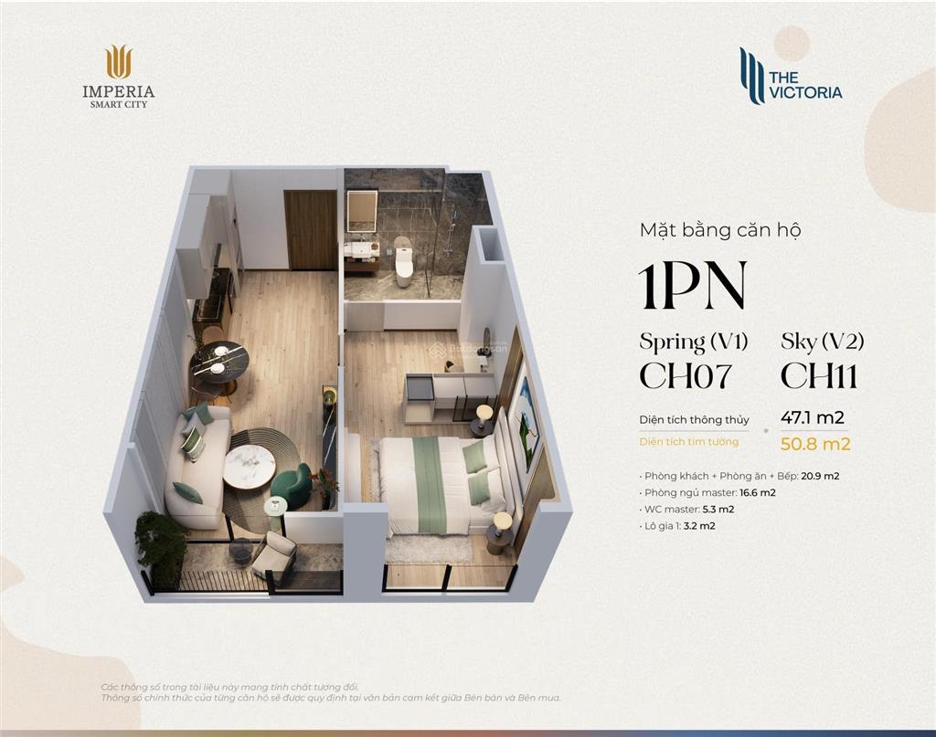 Chính chủ bán căn 1pn + 48m2  4.2 tỷ tòa victoria vinhomes smart city