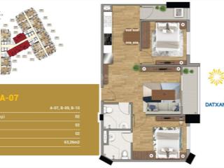 Chung cư tecco bình minh 68m2 full đồ, ban công đông nam, tầng trung