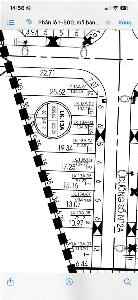 Bán đất nền dự án tại lô 13a  11, n12a, nam sông cái, 25 triệu, 122.32 m2