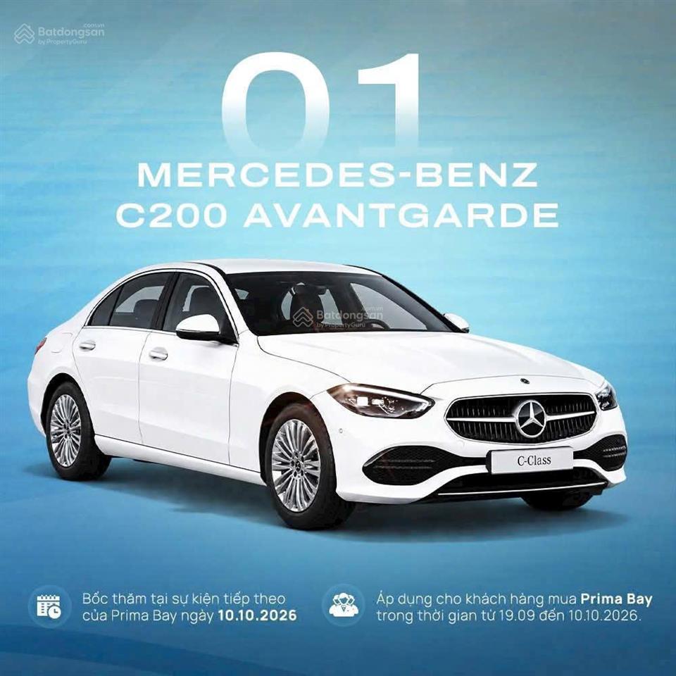 Căn nổi bật dự án prima bay, mua được vé quay xe ô tô mes + quà tặng thêm