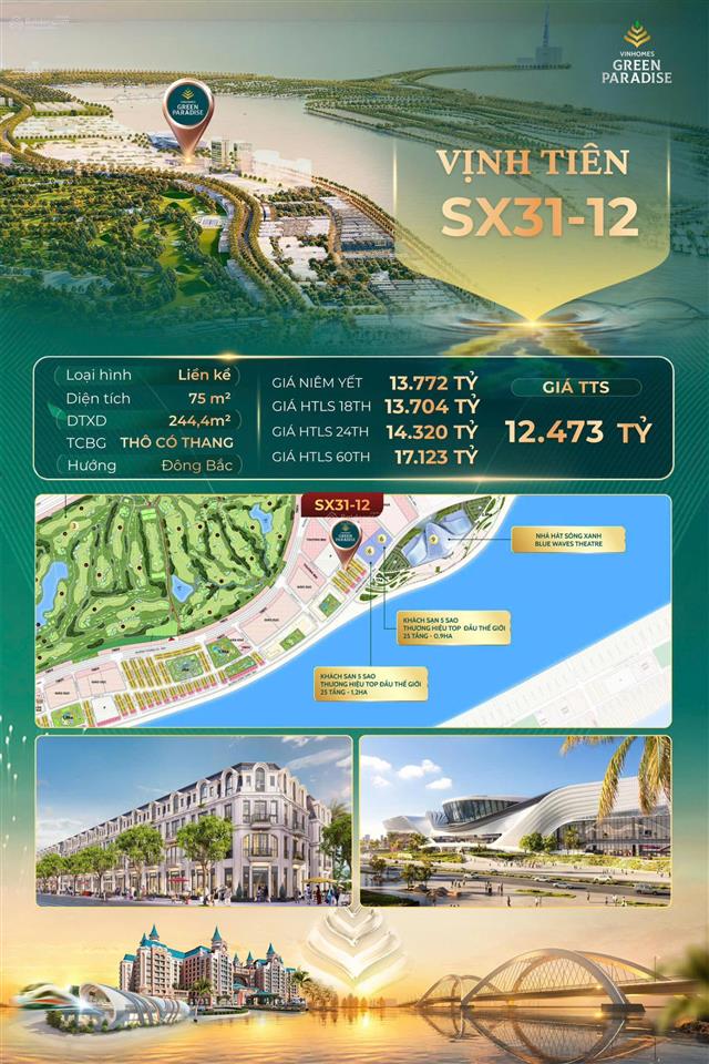 Cơ hội vàng đầu tư vinhomes green paradise ưu đãi chưa từng có  ngay