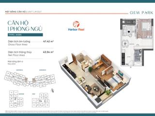 Sở hữu căn hộ 1,5 ngủ tại gem park dự án chuẩn hàn tại hồng bàng, hải phòng.