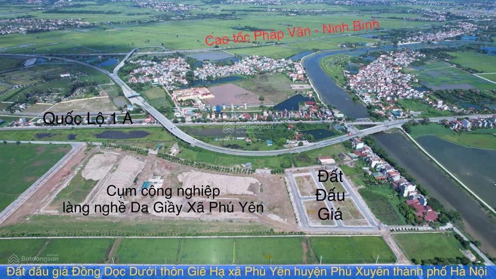 Siêu phẩm đầu tư, đất đấu giá giẽ hạ, lô góc, làng nghề giày dép của phú xuyên, sát quốc lộ 1a 90m