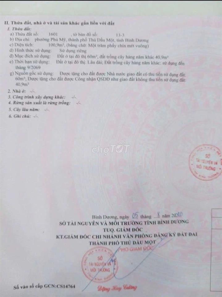 Đất phú mỹ đối diện tái định cư phú tân - TDM