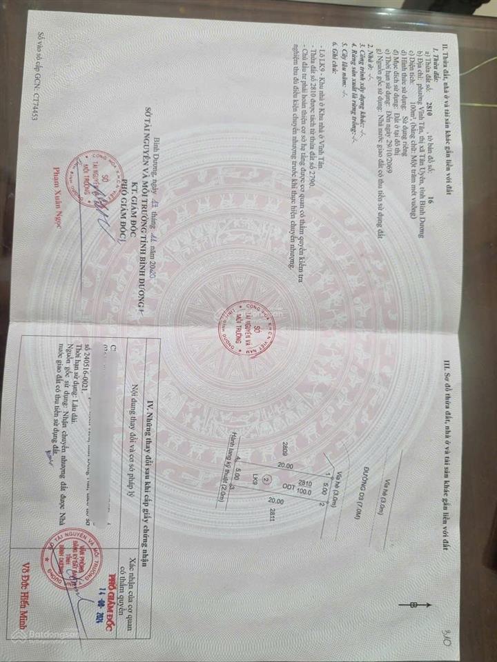 Chủ gửi bán lô đất ngay kcn vsip2 cách dt742 chỉ 100m