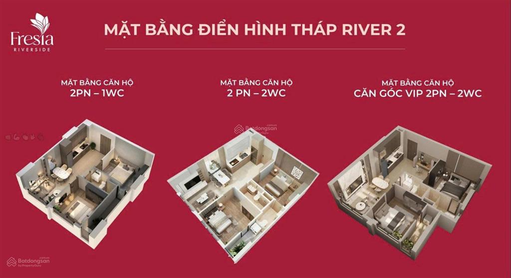 Căn hộ fresia riverside biên hòa đồng nai  3 mặt view sông thanh toán chỉ 20% sở hữu