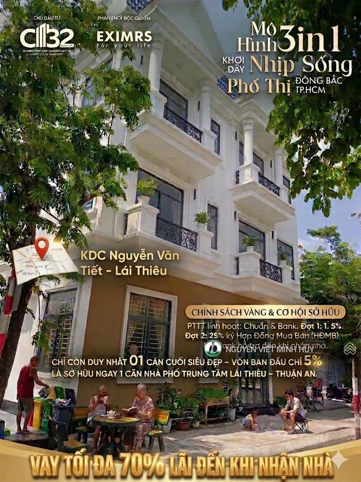 Nhà phố kinh doanh siêu đẹp  siêu rẻ tại tphcm mới  trung tâm lái thiêu thuận an cũ chỉ 5,67 tỷ
