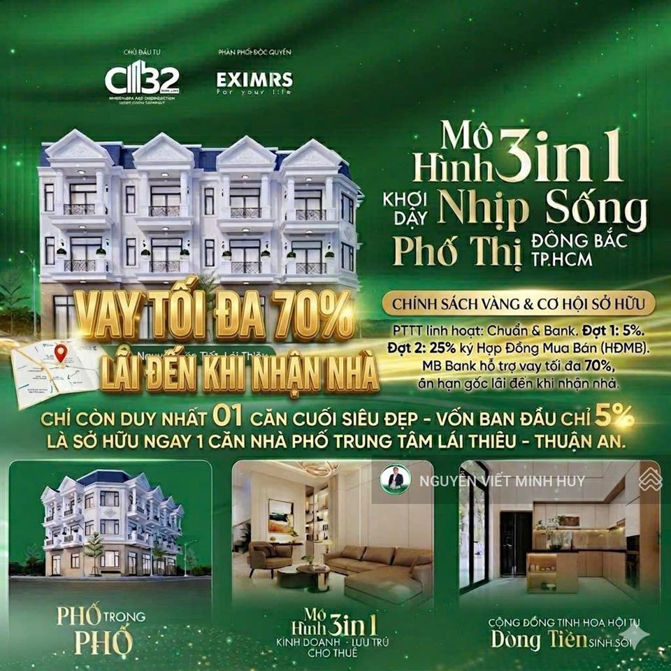 Nhà phố kinh doanh siêu đẹp  siêu rẻ tại tphcm mới  trung tâm lái thiêu thuận an cũ chỉ 5,67 tỷ