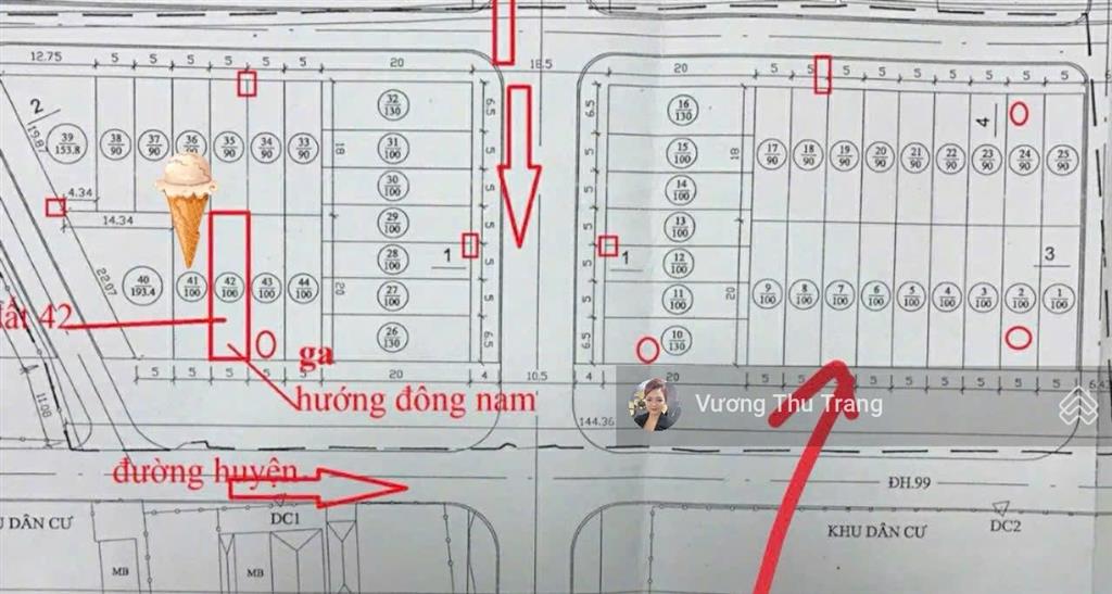 Giá tốt! chính chủ bán lô áp góc mặt đường huyện 99, giãn dân cương chính (nay thuộc xã tiên hoa)