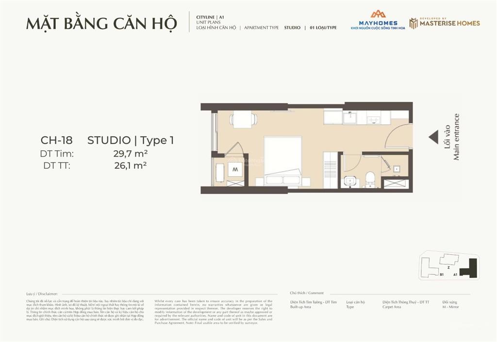 Chính chủ cần bán cắt lỗ 300tr studio số 18 tòa a1 view sông trong t6 tòa cao cấp lumiere cổ loa
