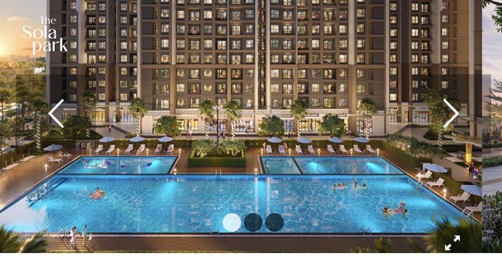 Cho thuê shophouse tòa g2 căn góc view nội khu công viên, bể bơi  74m2 tại sola park, 74 triệu vnd