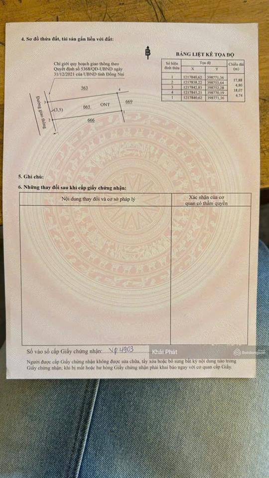 Bán gấp đất sổ hồng riêng sẵn thổ cư 100% gần trường tiểu học thạnh phú, tt 268tr sở hữu được ngay