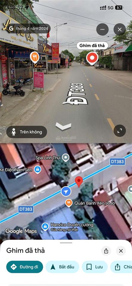 Bán lô đất mặt đường 383 đông kết  khoái châu  hưng yên