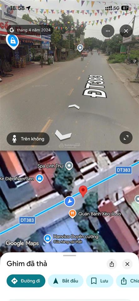 Bán lô đất mặt đường 383 đông kết  khoái châu  hưng yên