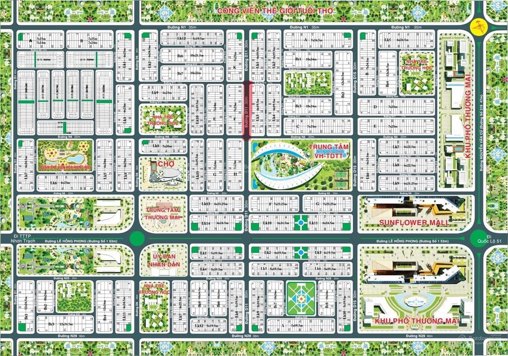 Đất nền dự án sunflower city nhơn trạch tháng 05/2026. phòng kinh doanh cđt thăng long
