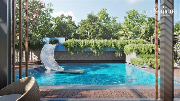 Căn 2pn the senique đông nam chủ bán nhanh giá chỉ 4,366 tỷ/55m2, hướng đông nam mát mẻ, có tl