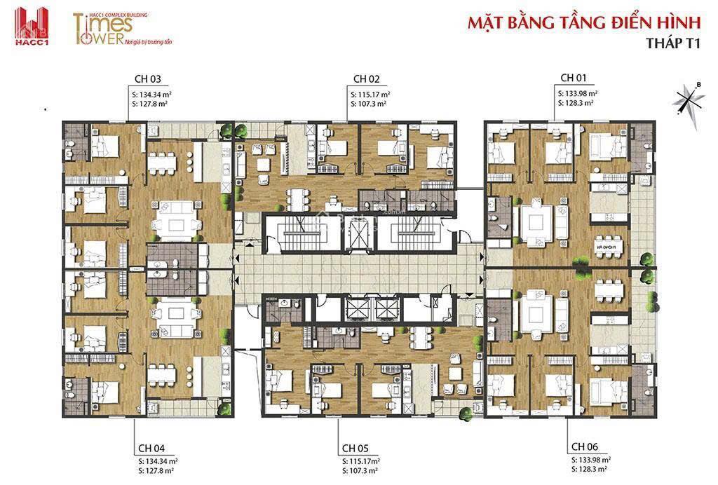 Bán căn hộ times tower lê văn lương, 105 triệu/m2, 128m2, 3pn + 2wc, chính chủ