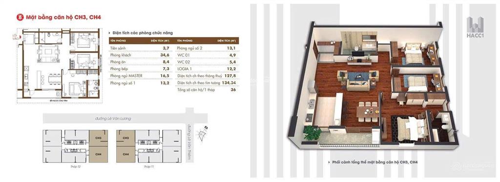 Bán căn hộ times tower lê văn lương, 105 triệu/m2, 128m2, 3pn + 2wc, chính chủ