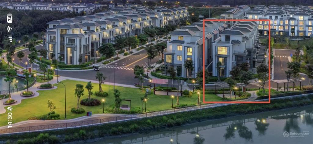 Căn vip hiếm ở gladia [biệt thự đơn lập dt đất 305m²] góc view sông giá 77,4 tỷ gồm vat (mua cđt)