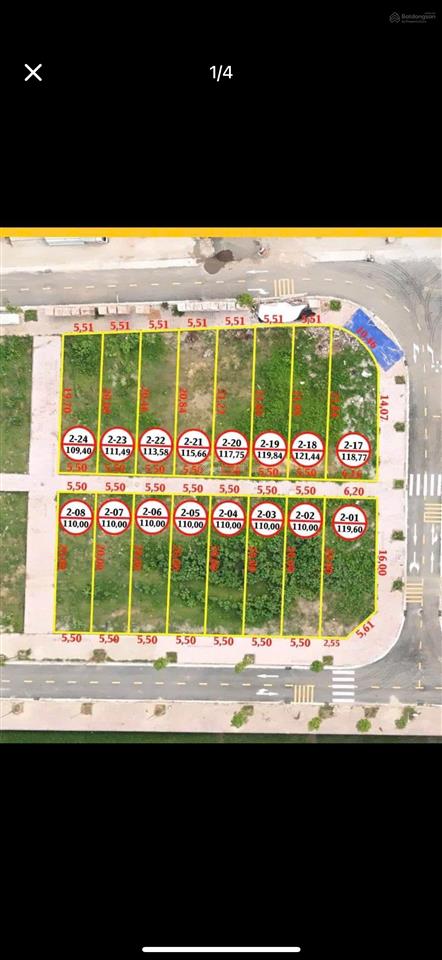 Lô góc xẻ khe 5ty2 mt 6,5m kđg hoàng xá yên lãng. giáp chân cầu hồng hà