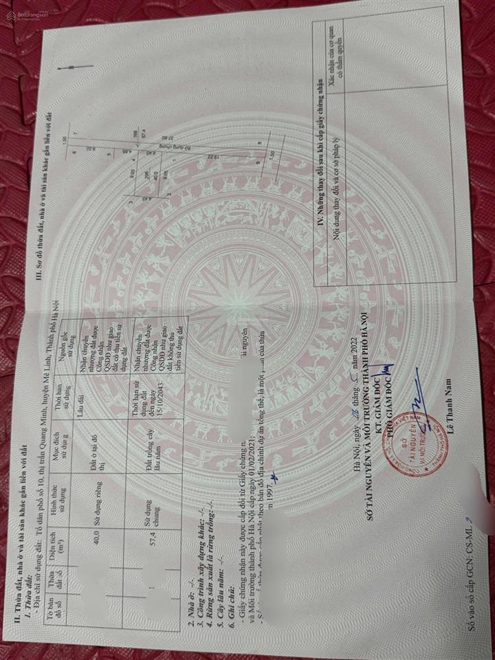 Chỉ 2 tỷ 450 có ngay lô đất tại quang minh  mê linh