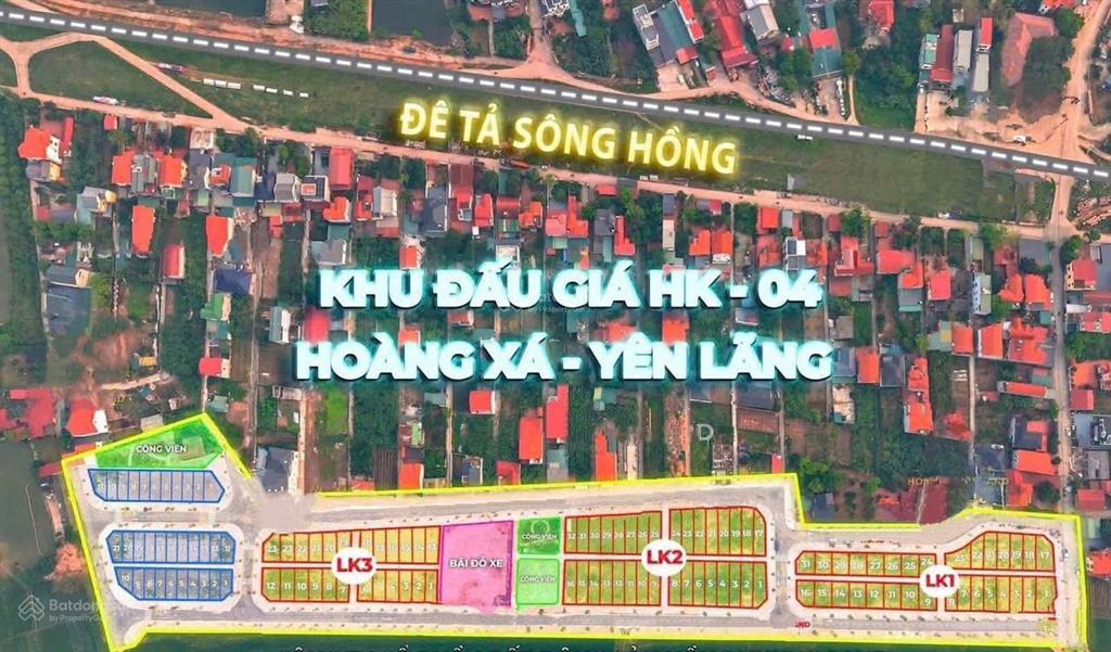 34,4tr/m2 rẻ hơn đợt 2 khoảng 20 giá hk04  hoàng xá  yên lãng  hn