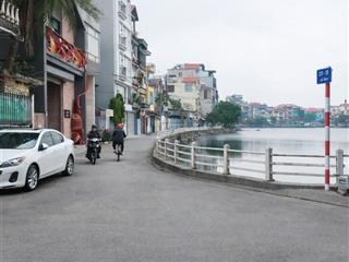 1 nhà ra ô tô tránh, dt 65m2*5t, mt 4,5m, view hồ, ô tô thông vòng quanh, chào 13,8 tỷ