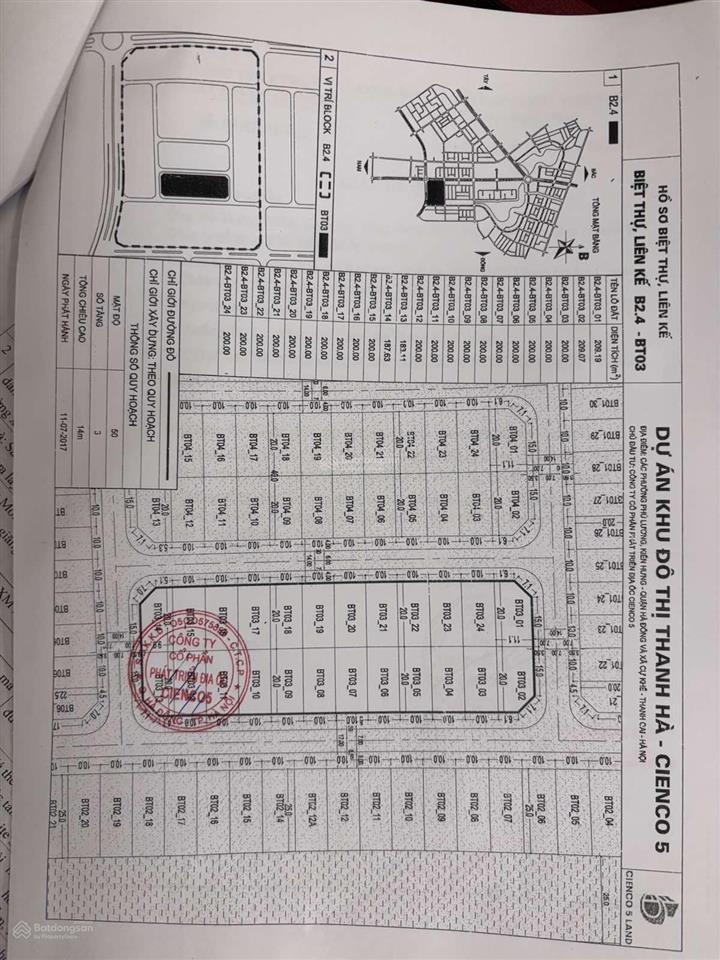 Chủ nhà cần bán bt thanh hà cenco5