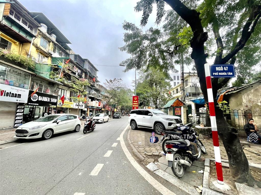 (hạ 4 tỷ) 23.3tỷ nghĩa tân, 3 ô tô tránh, vỉa hè 3m, kd sầm uất hơn mặt phố 56m2 x4t x mt 4m, gấp