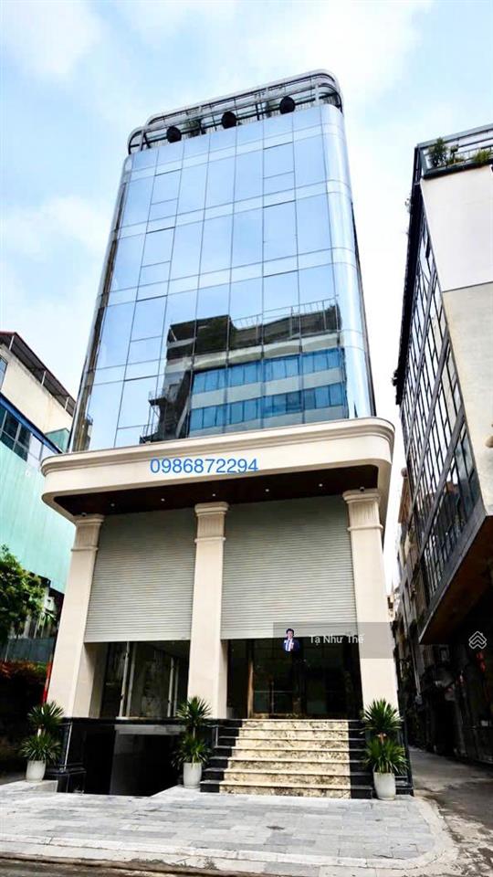 (hạ 18tỷ) 85tỷ toà văn phòng mặt phố lô góc lê trọng tấn 200m2 9t thang máy 1hầm mt 10m vỉa hè rộng