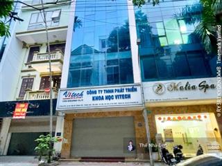 Hạ 6 tỷ bán tòa văn phòng trung kính to 82m/87m2 ô tô tránh vỉa hè kd vp/spa/pk 7t, mt 6m thang máy