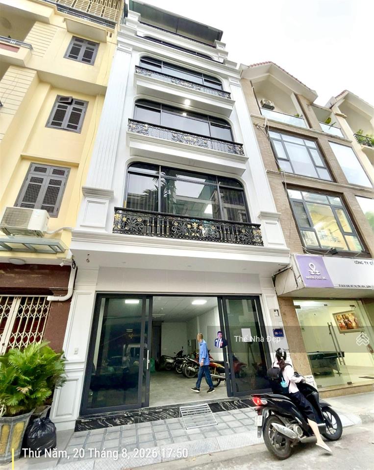Hạ 5 tỷ, 42 tỷ toà văn phòng trung kính to 75m/85m2 ô tô tránh vỉa hè kd vp, 7t, mt 6m thang máy