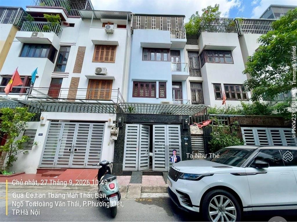 (hạ 4 tỷ) 27,5 tỷ liền kề hoàng văn thái 2 mặt thoáng, ô tô tránh kd cty/vp/spa/pk 84/90m2 mt 6m 5t