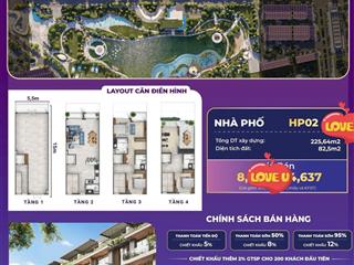 Căn xẻ khe  hướng nam  đối diện hồ  hai mặt tiền đường  trục 21m đắc địa nhất dự án