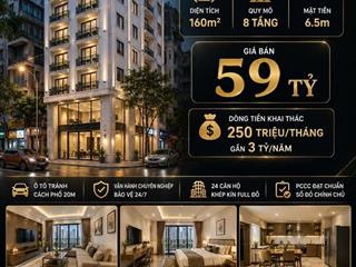 BÁN TÒA APARTMENT TRUNG KÍNH - CẦU GIẤY - Ô TÔ TRÁNH - DÒNG TIỀN 3 TỶ/NĂM - 160M2 - 8