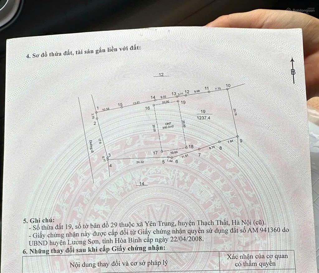 Đất nghỉ dưỡng tại yên xuân hà nội có 1237m