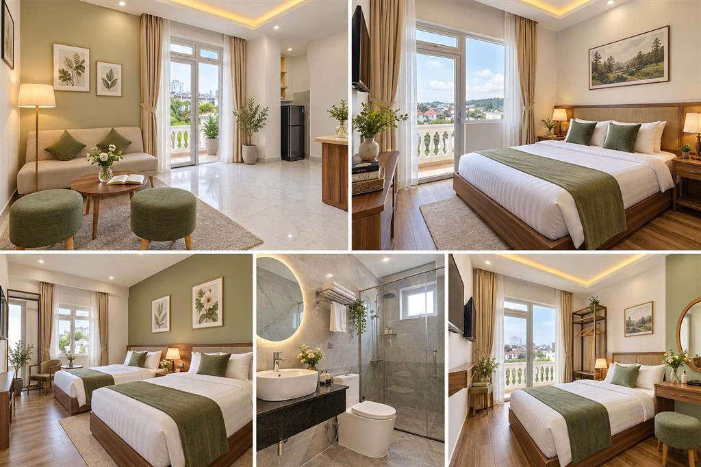 Cho thuê khách sạn 3 sao 46 phòng 2 mặt tiền giá 120 triệu phường 8 Đà Lạt Lâm Đồng