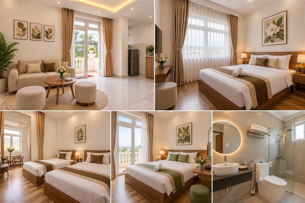 Cho thuê khách sạn 3 sao 46 phòng 2 mặt tiền giá 120 triệu phường 8 Đà Lạt Lâm Đồng