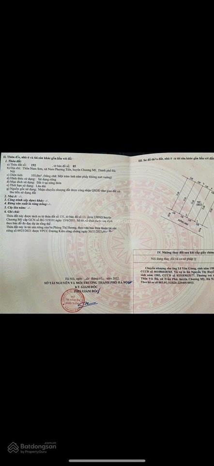 Chính chủ cần bán lô 105m làn 2 sau chợ cá đường 7m.