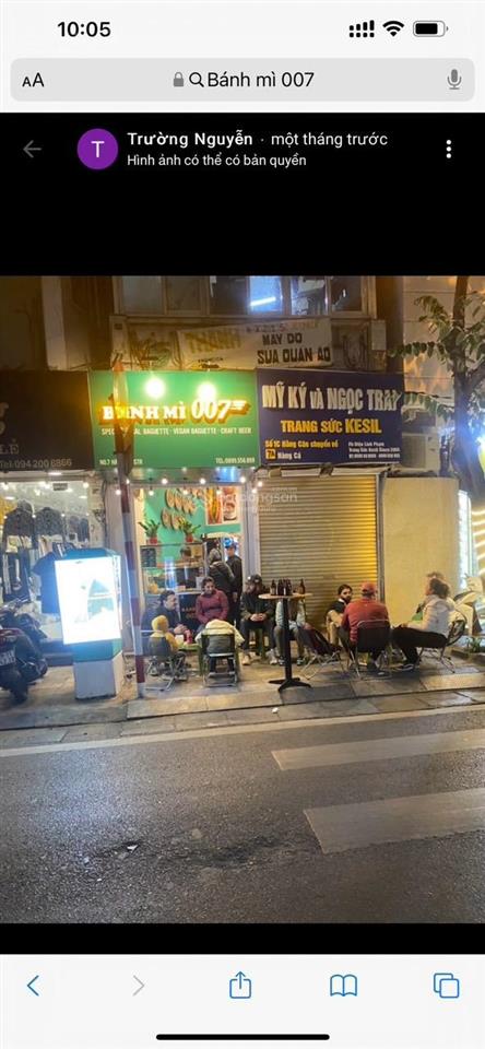 Chính chủ cho thuê cửa hàng 7 hàng cá ngã tư chả cá