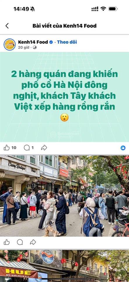 Chính chủ cho thuê cửa hàng 7 hàng cá ngã tư chả cá