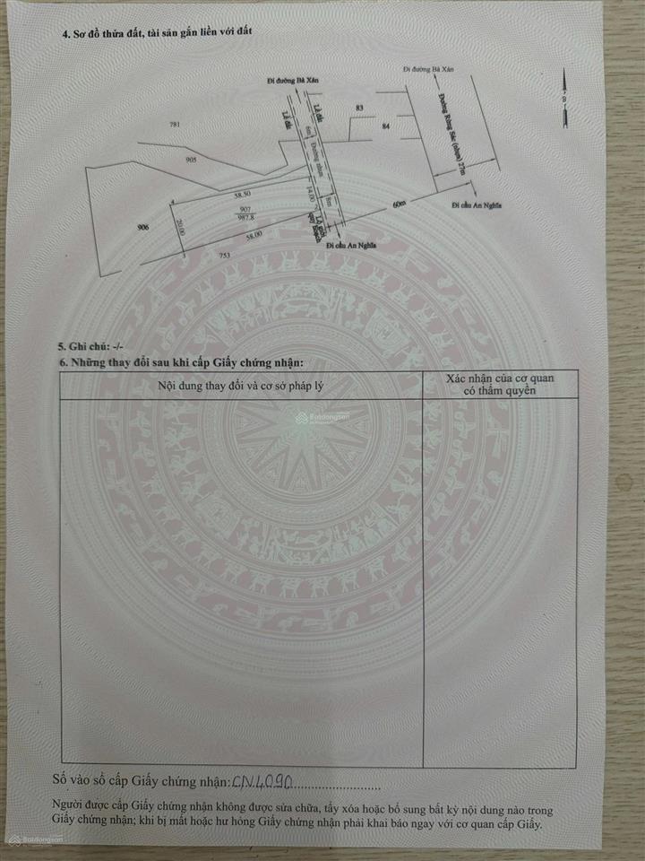 Cần bán mặt tiền rừng sác full 987.8m2 thổ cư
