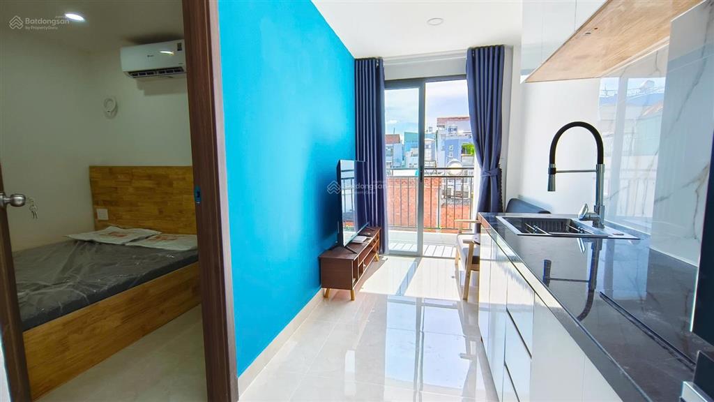 Cho thuê căn hộ 1pn 40m2 ban công full nội thất, có giặt riêng | thang máy, bờ kè trường sa q3