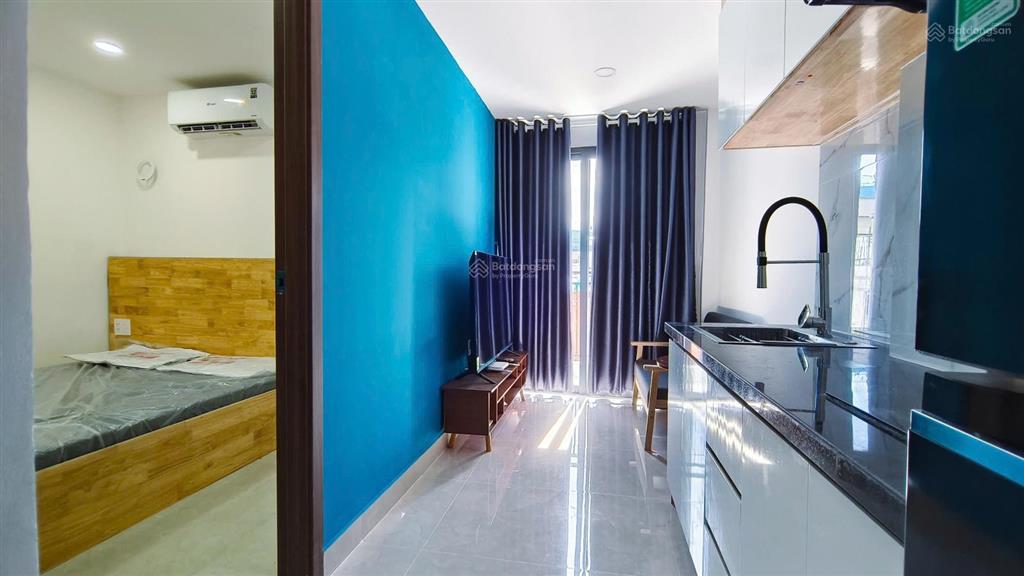 Cho thuê căn hộ 1pn 40m2 ban công full nội thất, có giặt riêng | thang máy, bờ kè trường sa q3