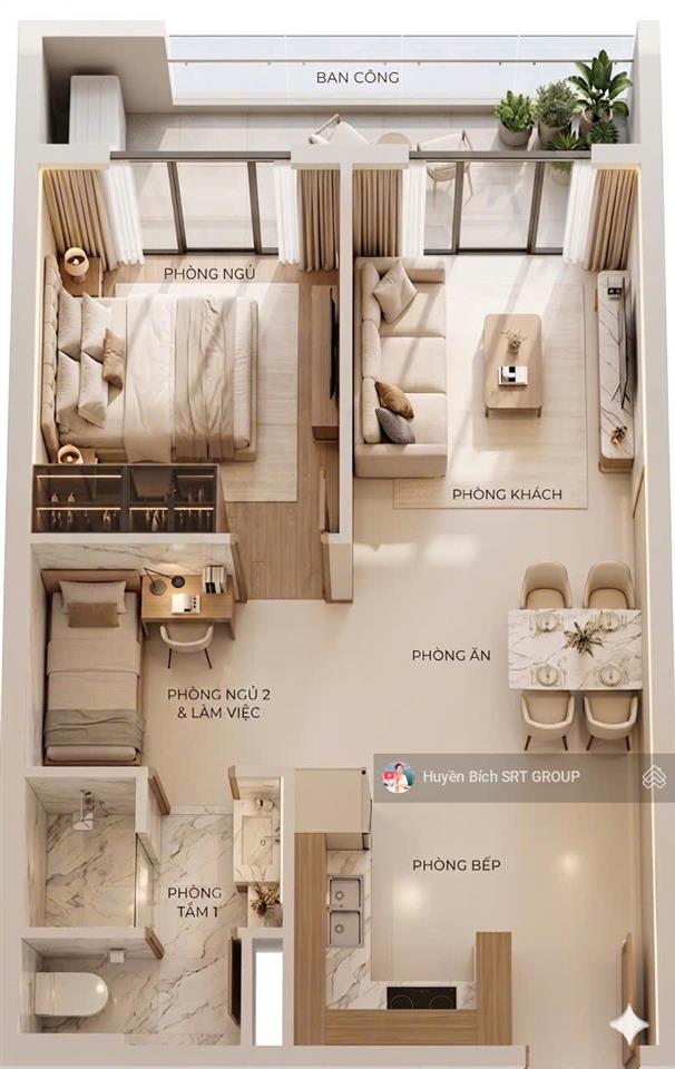 Em bích srt bán căn 1br, giá tốt, giỏ hàng cđt+, tầng cao, phù hợp cho khách mua để ở thật.