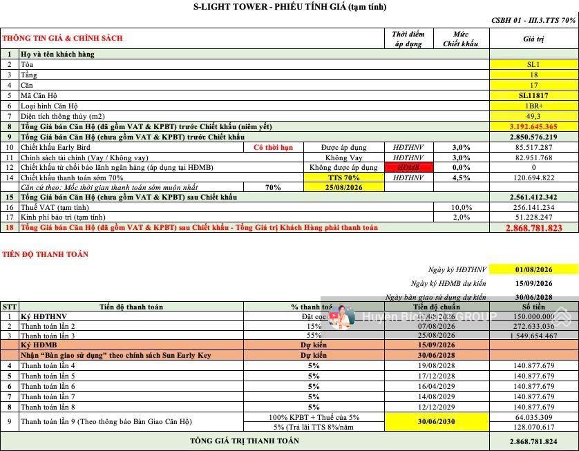 Em bích srt bán căn 1br, giá tốt, giỏ hàng cđt+, tầng cao, phù hợp cho khách mua để ở thật.