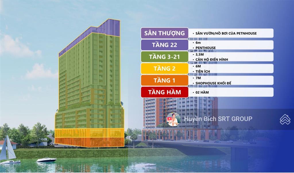 Căn hộ view sông, tầng cao, siêu hiếm. giá của cđt. thanh toán đến 38 tháng. nh hỗ trợ 70% 2 năm.
