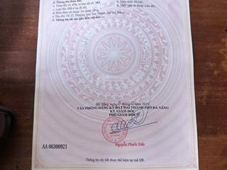 Bán lô đất kiệt 2m5 khu vực sơn trà dt 60m2 ngang 4m
cách biển vài trăm mét