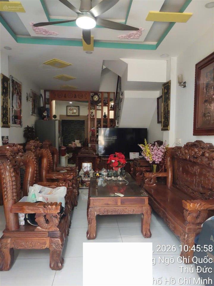 Bán nhà 3 tầng, hẻm ngô chí quốc 54m2, 4pn, gần chợ đầu mối thủ đức, 4.99 tỷ